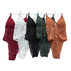 Lot de 12 Bodys Dentelle...