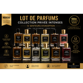 Lot Découverte Parfums Collection Privée Intenses 100 ml - Assortiment de 12 Senteurs