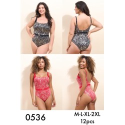 Maillot de Bain Femme Grande Taille Motif Géométrique - Tailles M à 2XL - Lot de 12 - Ref 536