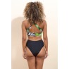 Maillot de Bain 2 Pièces Tropical Taille Haute Femme - Réf. 0544