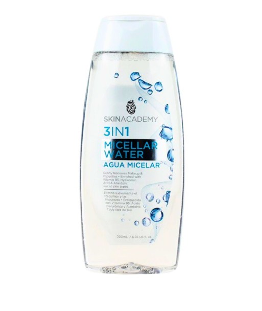 Lot de 6 MICELLAR WATER 3 EN 1 SKIN ACAEDEMY 200ML