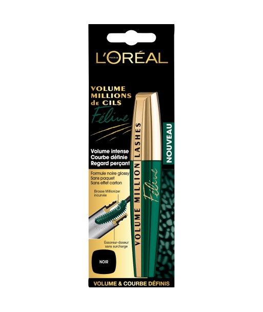 Lot de 24 Mascaras L'Oréal París VOLUME ONE MILLION FÉLINE BLACK
