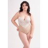 Lot de 6 Ensembles Bodys Beige avec Broderie, Modèle Melanie, Tailles du s au xl