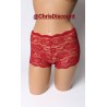 Lot de 120 Boxers Femme en Dentelle - Rouge et Noir