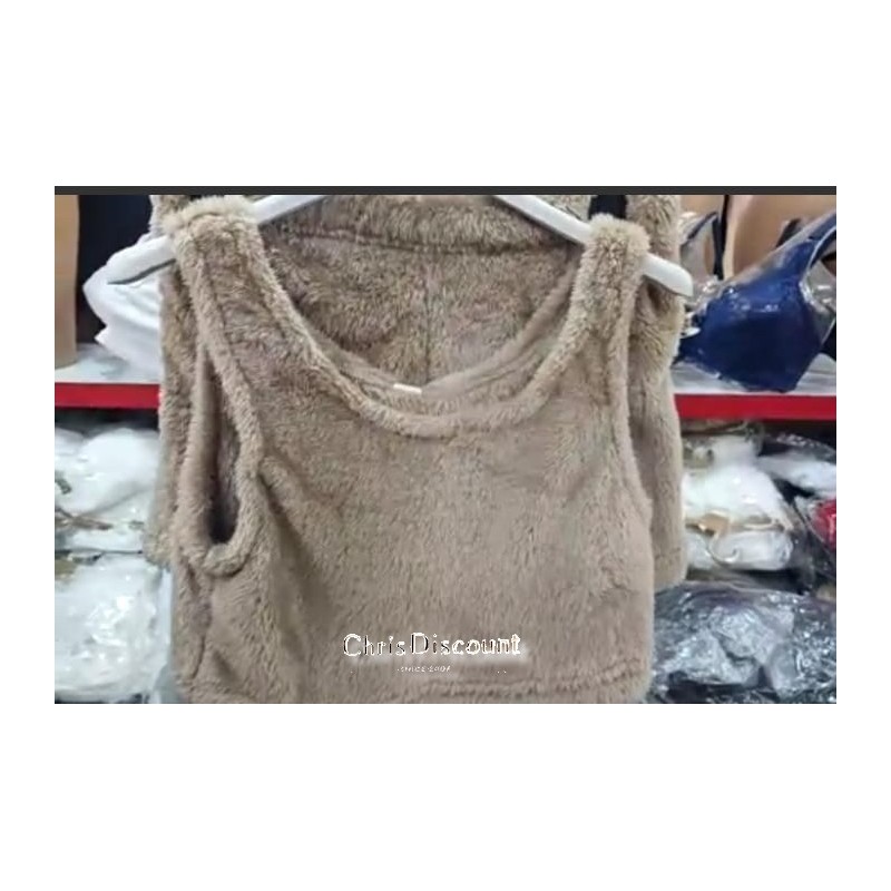 Lot de 60 Ensembles Caracos Fourrure + Shorty / Top - Tailles S à XL