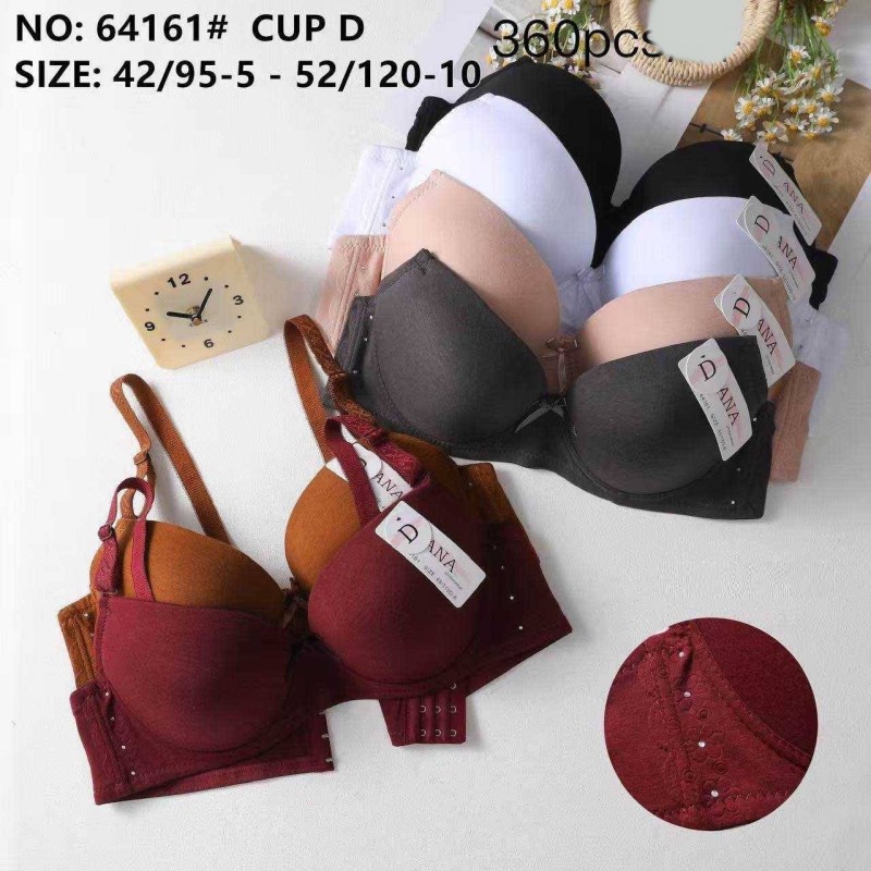 Lot de 6 Soutiens-Gorge Push-Up - Bonnet D (Réf 64161 Cup D)