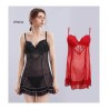Lot de 12 Nuisettes & String - Noir / Rouge -Taille L / XL - SexKiss - ref 863