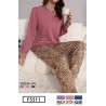 Lot de 15 Pyjamas Hiver Molletonnés - Motif Léopard - Mix Tailles - Réf:5511