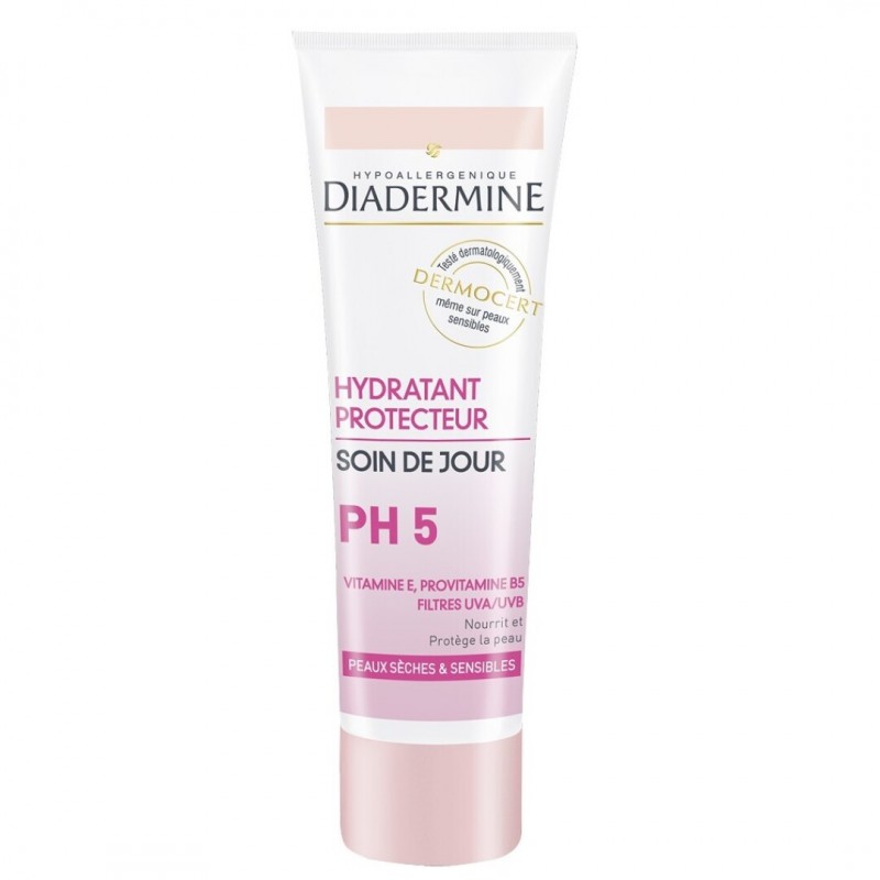 1 x 12 Soins de jour hydratant protecteur PH5 DIADERMINE en tube de 50 ml