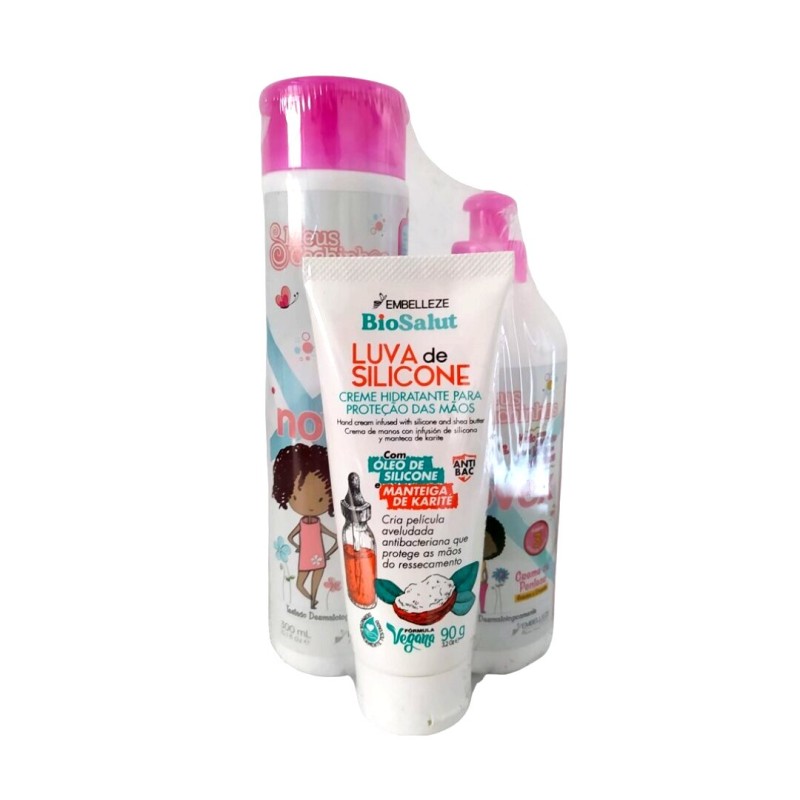 Pack Enfant Shampoing et traitement My Little Curly 2 produits 300 ml + 1 creme de main vegan bio 90g