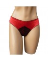 Lot de 24 tangas en tissu satiné avec un triangle de dentelle sur le devant