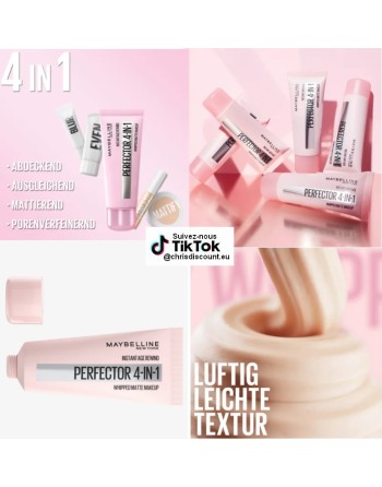 Lot de 12 perfecteurs de teint illuminateur, Instant Anti Age Perfector 4-en-1 de Maybelline New York, deep medium 04