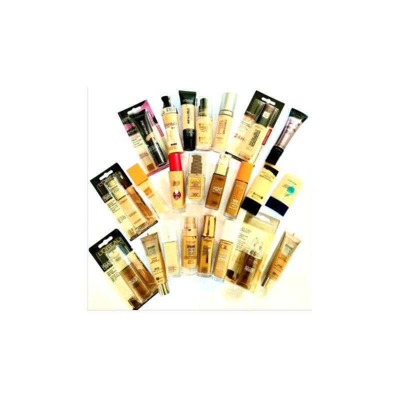 Lots de 50 Fonds de teint, blushs, correcteurs mixtes