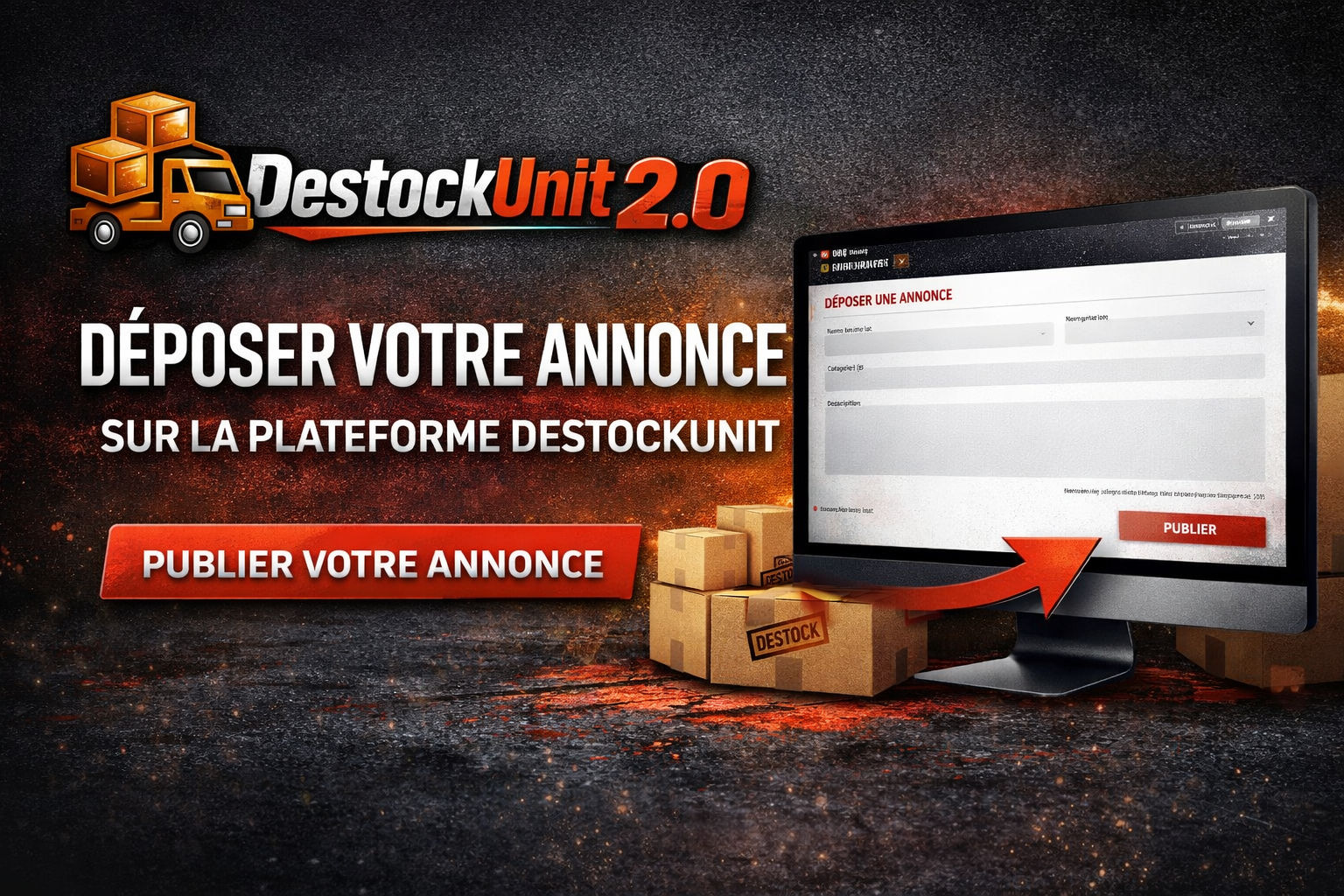 *Sous réserve de validation préalable par nos services.  Merci pour votre compréhension.  L’équipe DestockUnit