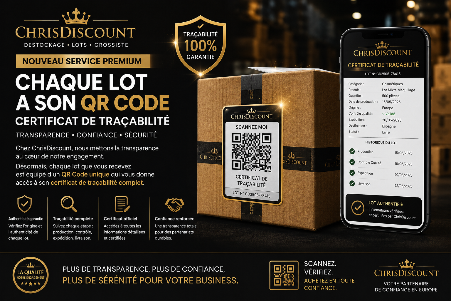 QR codes - ChrisDiscount Pour toujours plus de transparence