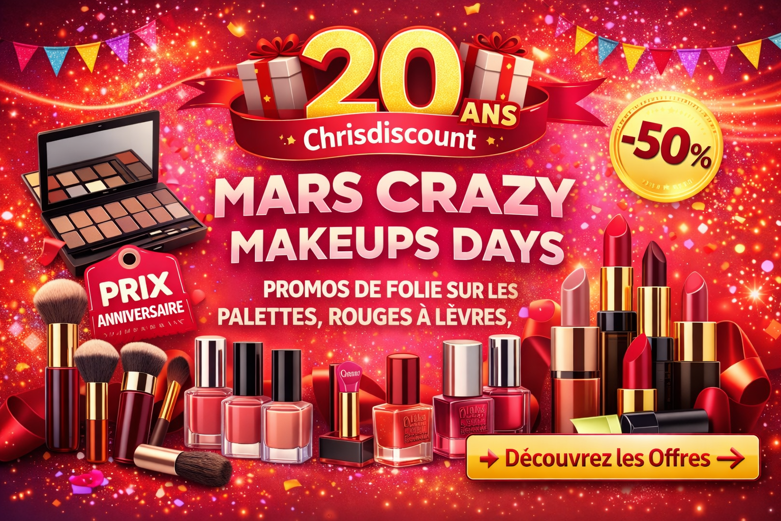 Chrisdiscount fête ses 20 ANS ! MARS CRAZY MAKEUPS DAYS 