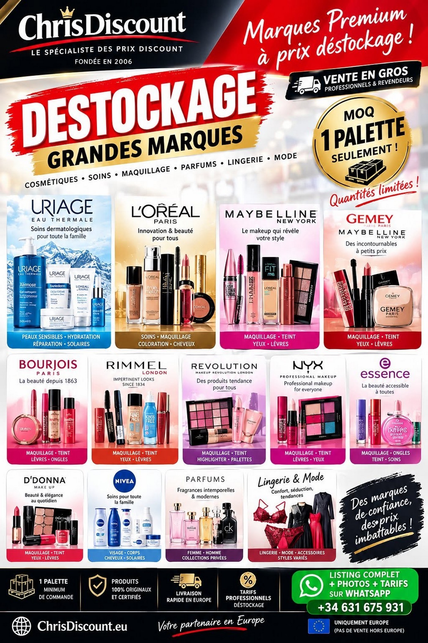Lot de 100 parfums