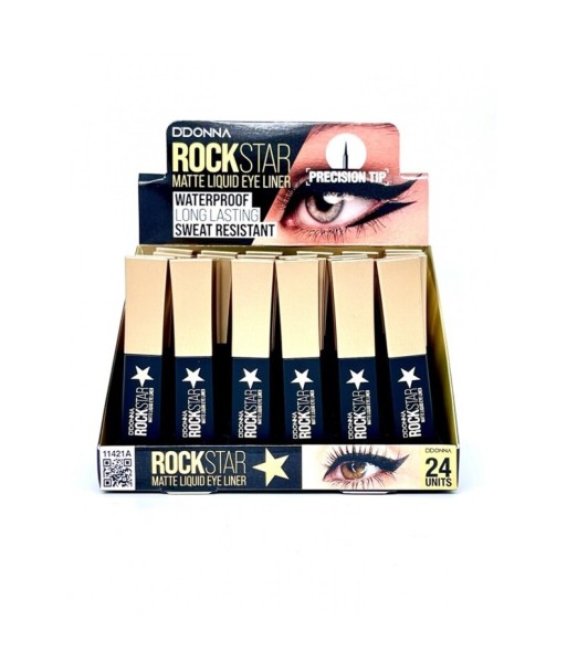 DISPLAY X 24 EYELINERS ROCK STAR WATERPROOF BLACK D´DONNA
