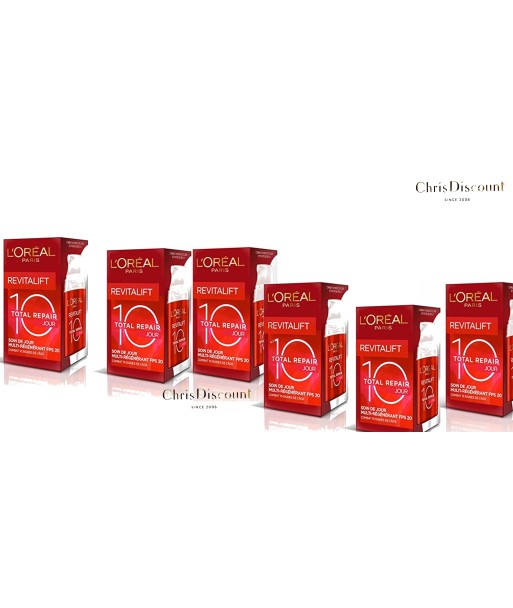 L'OREAL - Lot de 120 Soins Visage Revitalift 10 Total Repair SPF20  50ML