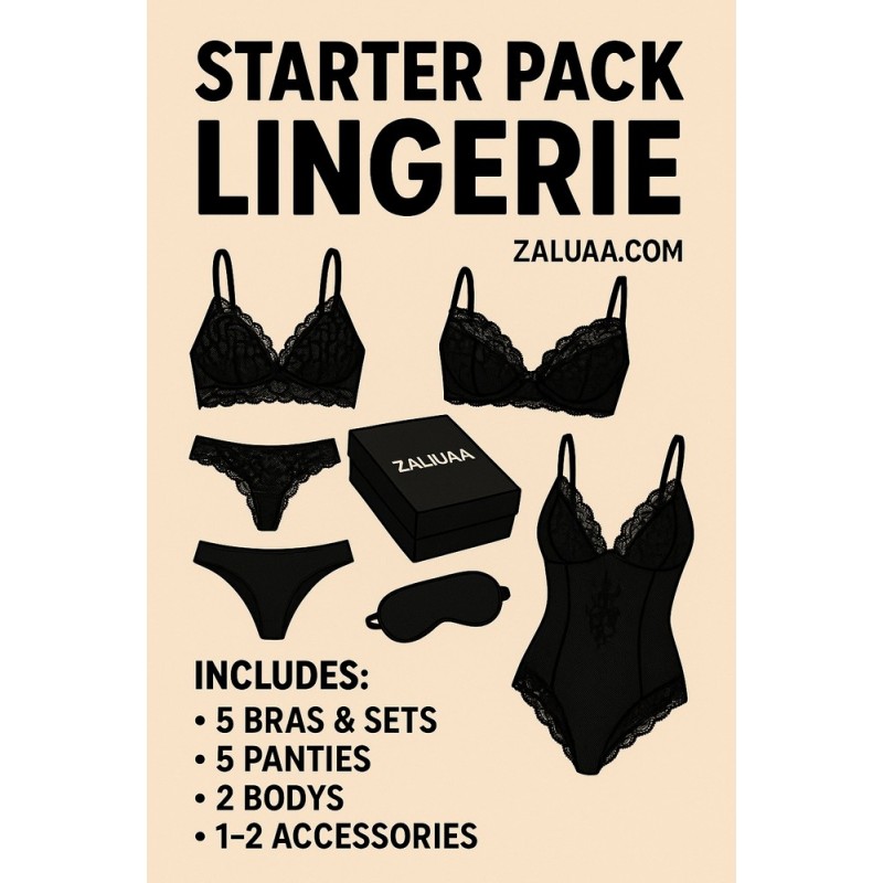 Starter Pack Lingerie Zaluaa - Découvrez nos modèles à prix avantageux - Taille au choix