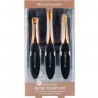 Lot de 12 Sets de 3 pinceaux makeup HD brush works